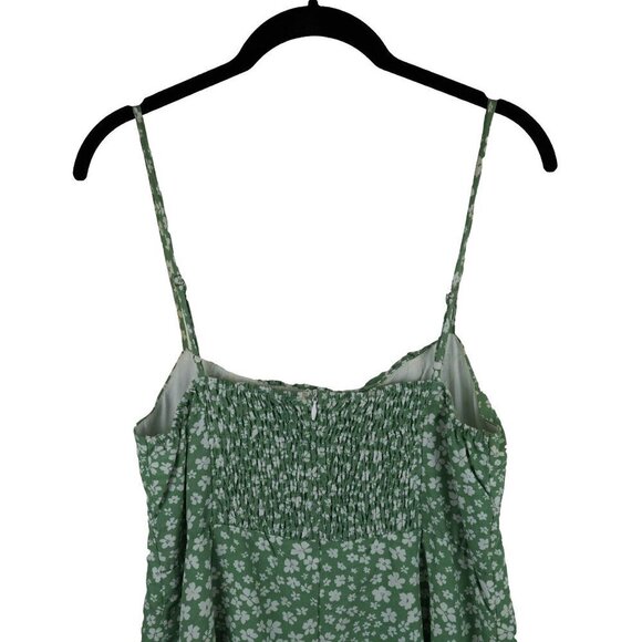 Princess Polly Green Floral Midi Dress With Slit Spaghetti Straps US Size 8 - Picture 5 of 9